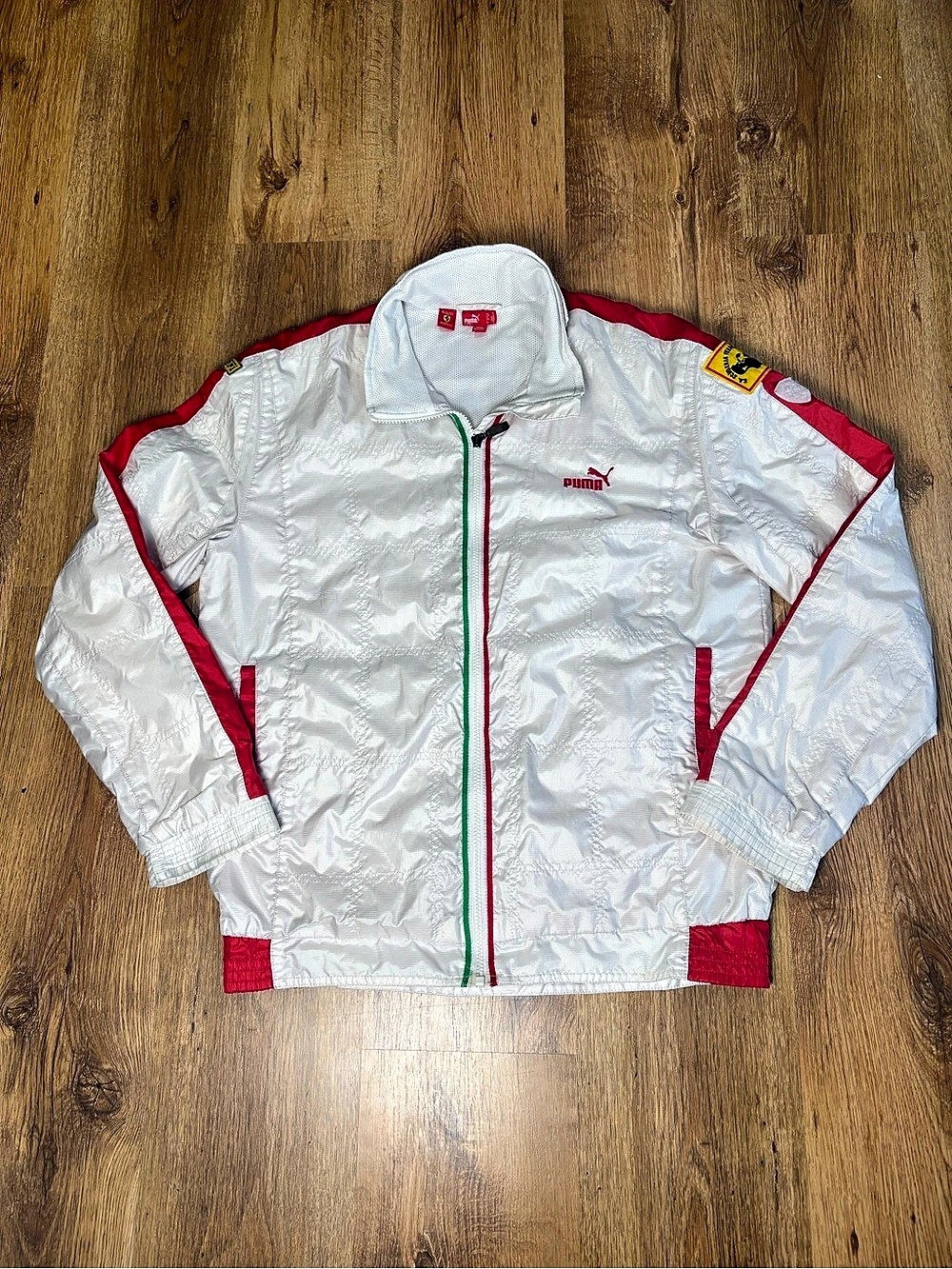 Puma Ferrari jacket Racing Jacket White & Red Size Medium
